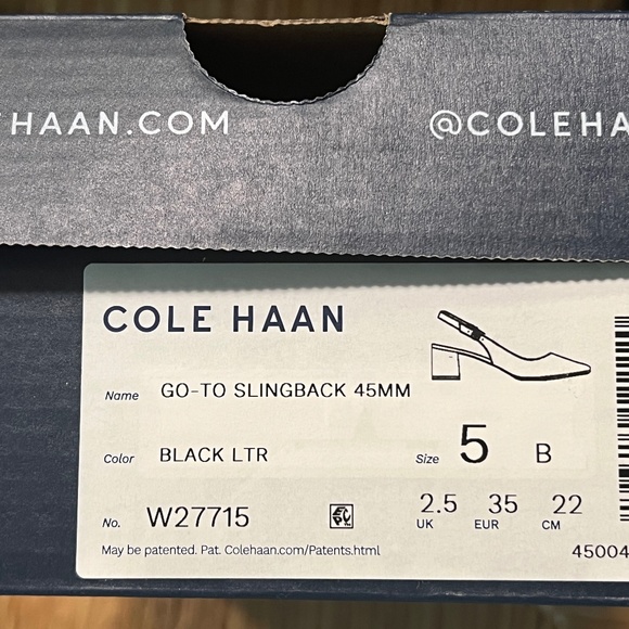 Cole Haan women's Go-To Slingback black leather point toe heels size 5 - Picture 12 of 12